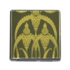 Art Nouveau Green Memory Card Reader (square) by NouveauDesign