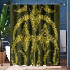 Art Nouveau Green Shower Curtain 60  X 72  (medium)  by NouveauDesign