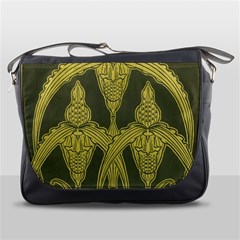 Art Nouveau Green Messenger Bags by NouveauDesign