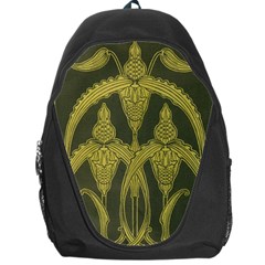 Art Nouveau Green Backpack Bag by NouveauDesign