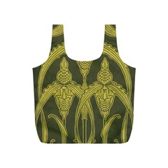 Art Nouveau Green Full Print Recycle Bags (s)  by NouveauDesign