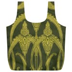 Art nouveau green Full Print Recycle Bags (L)  Front