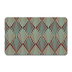 Art Deco Teal Brown Magnet (rectangular) by NouveauDesign