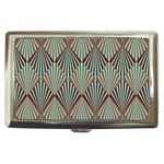 Art deco teal brown Cigarette Money Cases Front