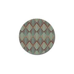 Art Deco Teal Brown Golf Ball Marker (4 Pack) by NouveauDesign