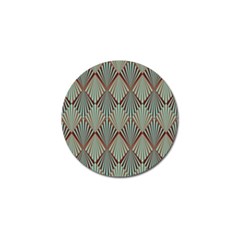 Art Deco Teal Brown Golf Ball Marker (10 Pack) by NouveauDesign