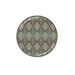 Art deco teal brown Hat Clip Ball Marker (10 pack) Front