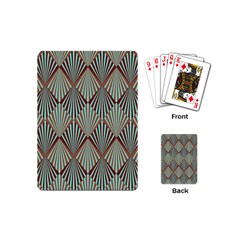 Art Deco Teal Brown Playing Cards (mini)  by NouveauDesign