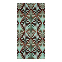 Art Deco Teal Brown Shower Curtain 36  X 72  (stall)  by NouveauDesign