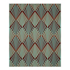 Art Deco Teal Brown Shower Curtain 60  X 72  (medium)  by NouveauDesign