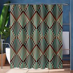 Art deco teal brown Shower Curtain 60  x 72  (Medium)  60 x72  Curtain