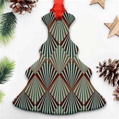 Art Deco Teal Brown Ornament (christmas Tree)  by NouveauDesign