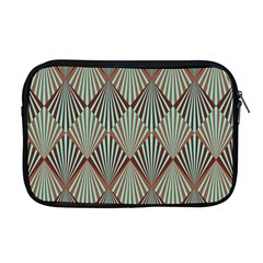 Art Deco Teal Brown Apple Macbook Pro 17  Zipper Case by NouveauDesign