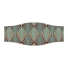 Art Deco Teal Brown Stretchable Headband by NouveauDesign