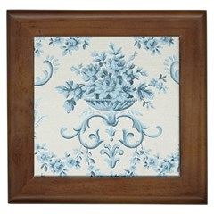 Blue Vintage Floral  Framed Tiles by NouveauDesign