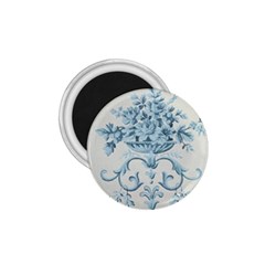 Blue Vintage Floral  1 75  Magnets by NouveauDesign