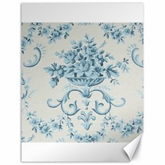 Blue Vintage Floral  Canvas 18  X 24   by NouveauDesign