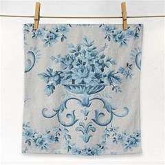 Blue Vintage Floral  Face Towel by NouveauDesign