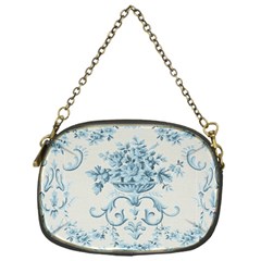 Blue Vintage Floral  Chain Purses (one Side)  by NouveauDesign