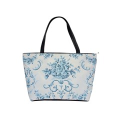 Blue Vintage Floral  Shoulder Handbags by NouveauDesign