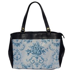 Blue Vintage Floral  Office Handbags by NouveauDesign