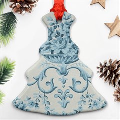 Blue Vintage Floral  Ornament (christmas Tree)  by NouveauDesign