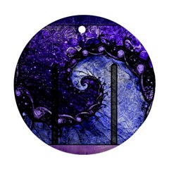 Beautiful Violet Spiral For Nocturne Of Scorpio Ornament (round) by jayaprime