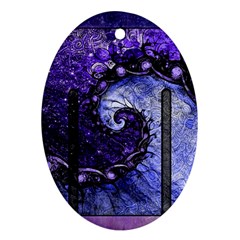 Beautiful Violet Spiral For Nocturne Of Scorpio Ornament (oval) by jayaprime