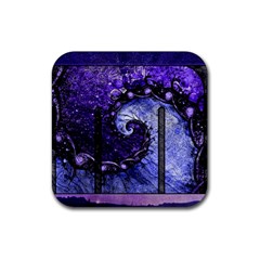 Beautiful Violet Spiral For Nocturne Of Scorpio Rubber Coaster (square)  by jayaprime