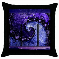 Beautiful Violet Spiral For Nocturne Of Scorpio Throw Pillow Case (black) by jayaprime