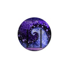 Beautiful Violet Spiral For Nocturne Of Scorpio Golf Ball Marker by jayaprime