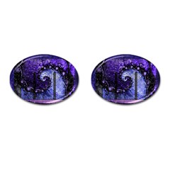 Beautiful Violet Spiral For Nocturne Of Scorpio Cufflinks (oval) by jayaprime