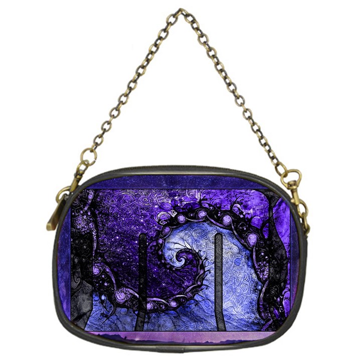 Beautiful Violet Spiral For Nocturne Of Scorpio Chain Purses (One Side) 