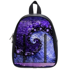 Beautiful Violet Spiral For Nocturne Of Scorpio School Bag (small) by jayaprime