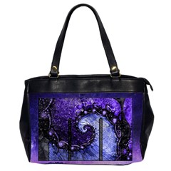 Beautiful Violet Spiral For Nocturne Of Scorpio Office Handbags (2 Sides)  by jayaprime