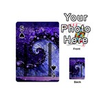 Beautiful Violet Spiral For Nocturne Of Scorpio Playing Cards 54 (Mini)  Front - Spade5