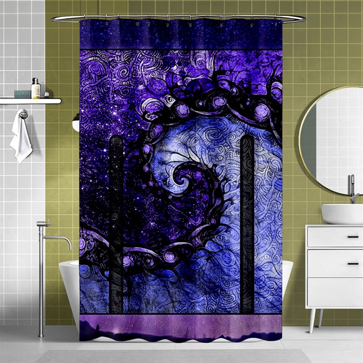 Beautiful Violet Spiral For Nocturne Of Scorpio Shower Curtain 48  x 72  (Small) 