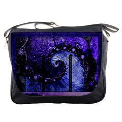 Beautiful Violet Spiral For Nocturne Of Scorpio Messenger Bags by jayaprime