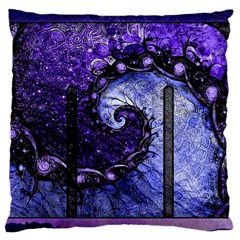 Beautiful Violet Spiral For Nocturne Of Scorpio Large Cushion Case (two Sides) by jayaprime