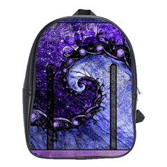 Beautiful Violet Spiral For Nocturne Of Scorpio School Bag (xl) by jayaprime