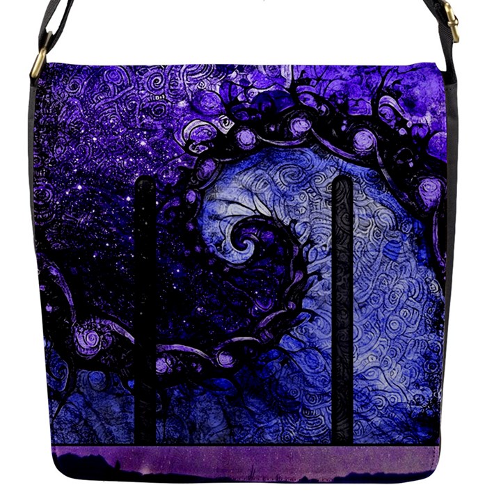 Beautiful Violet Spiral For Nocturne Of Scorpio Flap Messenger Bag (S)