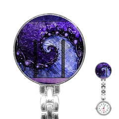 Beautiful Violet Spiral For Nocturne Of Scorpio Stainless Steel Nurses Watch by jayaprime