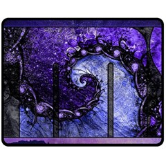 Beautiful Violet Spiral For Nocturne Of Scorpio Double Sided Fleece Blanket (medium)  by jayaprime