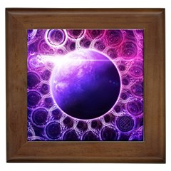 Beautiful Violet Nasa Deep Dream Fractal Mandala Framed Tiles by jayaprime