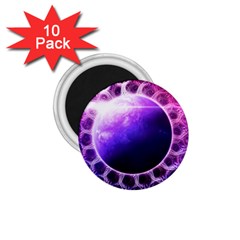 Beautiful Violet Nasa Deep Dream Fractal Mandala 1 75  Magnets (10 Pack) 