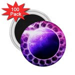 Beautiful Violet NASA Deep Dream Fractal Mandala 2.25  Magnets (100 pack)  Front