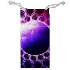 Beautiful Violet Nasa Deep Dream Fractal Mandala Jewelry Bag by jayaprime