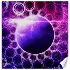 Beautiful Violet Nasa Deep Dream Fractal Mandala Canvas 16  X 16   by jayaprime