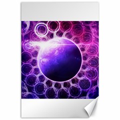 Beautiful Violet Nasa Deep Dream Fractal Mandala Canvas 24  X 36  by jayaprime