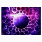 Beautiful Violet NASA Deep Dream Fractal Mandala Large Glasses Cloth (2-Side) Front